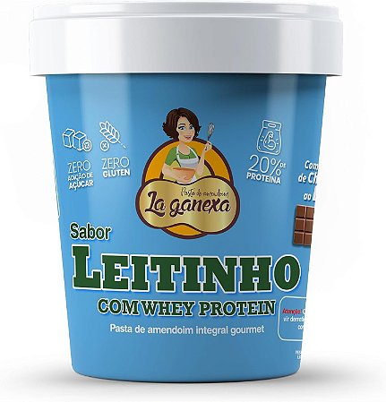 Pasta De Amendoim Leitinho Com Whey Protein 450g La Ganexa - CHARK PRODUTOS  NATURAIS E SUPLEMENTOS CHARQUEADA-SP