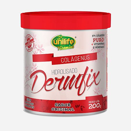 Colágeno Hidrolisado Dermfix em pó (Sem Sabor) 200g Unilife