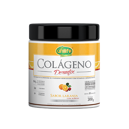 Colágeno Hidrolisado Dermfix 200g em pó Unilife