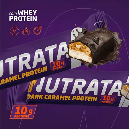 Barra De Proteína Dark Caramel Protein - Nutrata 45g (Unidade)