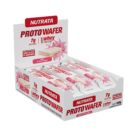 Proto Wafer 12 Unidades de 30G Sabor Morango Nutrata