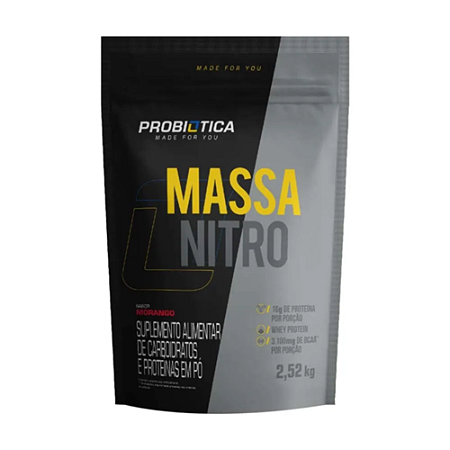 Massa Nitro Refil 2,52Kg Morango - Probiótica