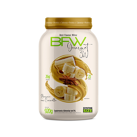 Best Flavour Whey Pote 920g Sabor Banana Con Cannella Synthesize