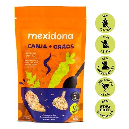 MEXIDONA SOPA CANJA+GRAOS ARROZ/QUIN/CEN.VEG.120G