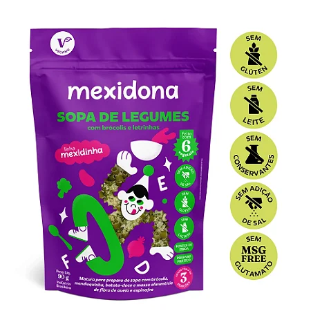 MEXIDONA SOPA LEGUMES C/BROCOLIS/LETRINHAS 90G