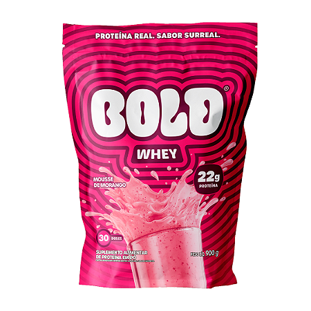 Bold Whey Mousse Morango 22g Proteína - 900g