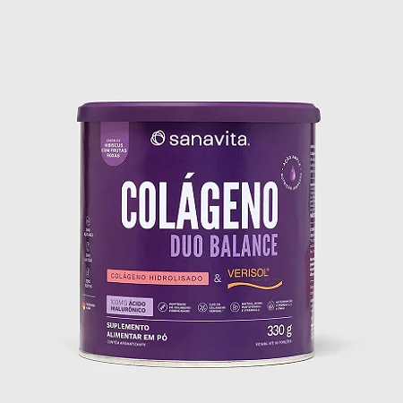 SANAVITA COLAGENO DUO BALANCE HIBISCUS COM FRUTAS ROXAS  330G