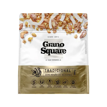 GRANO SQUARE GRANOLA TRADICIONAL ZERO 200G