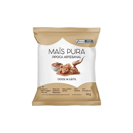 MAIS PURA 50G PIPOCA ARTESANAL DOCE DE LEITE