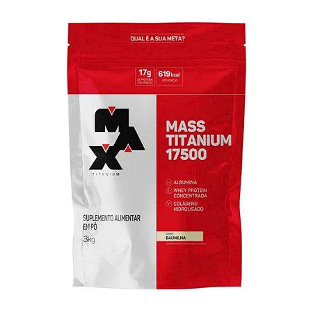 Hipercalórico Mass Titanium Refil 3Kg Baunilha