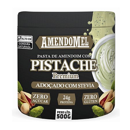 Pasta de Amendoim com Pistache Linha Premium Amendomel 500g