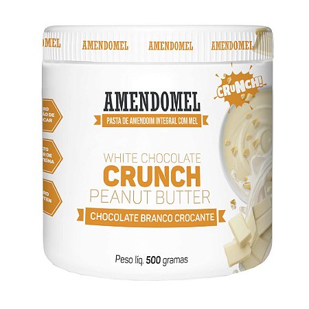 Pasta de Amendoim Amendomel Chocolate Branco Crocante 500g