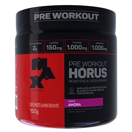 Pré Treino Horus 150g Sabor Amora Max Titanium