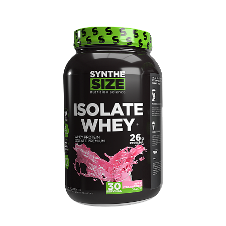 Whey Isolado - Isolate Whey 900G Morango - Synthesize
