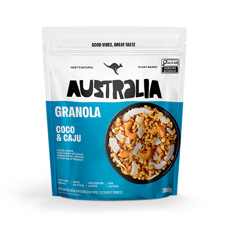Hart's Natural Granola Australia Coco e Caju 300g