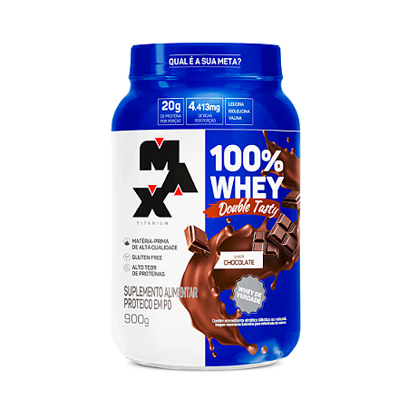 100% Whey Double Tasty 900g Max Titanium - Chocolate
