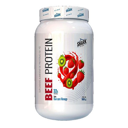 Beef Protein Shark Pro Protein 900g - Sabor Kiwi Com Morango
