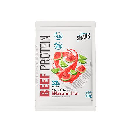 Sachê Beef Protein Shark Pro de 35g Melancia c/ Limão