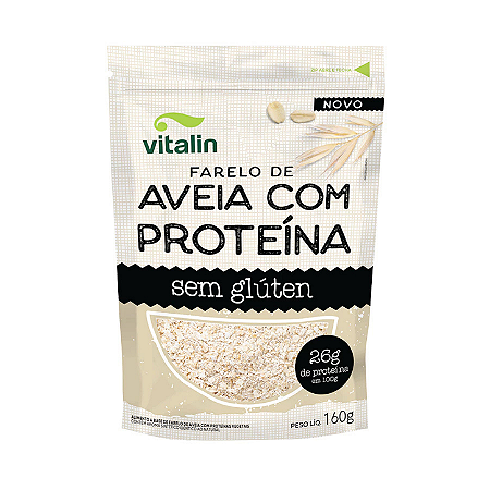 Aveia Farelo com Proteína Sem Glúten Vitalin 160g