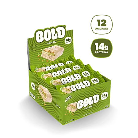 Barra de proteina Bold Pistache 40G -Display com 12 unid