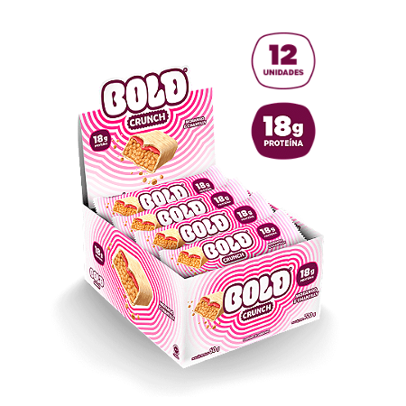 Bold Crunch Morango & Chantilly 60g Caixa 12 Unidades