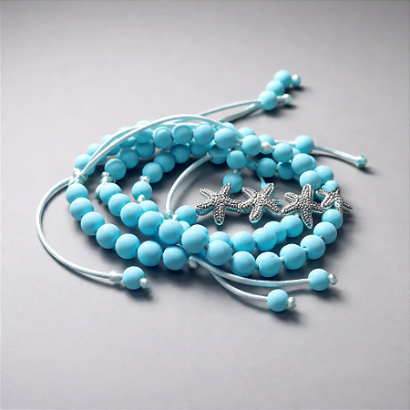 Pulseira Estrela do Mar Azul