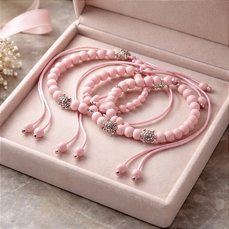 Pulseira De Tartaruga Rosa