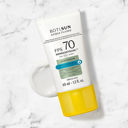 Protetor Solar Facial Antioleosidade FPS70 Boti.Sun Acqua Fluido 40ml