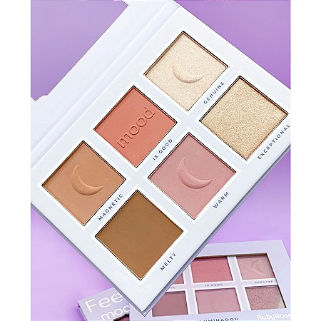 Paleta De Pó, Blush E Iluminador Feels Mood Hb-7524 Ruby Rose