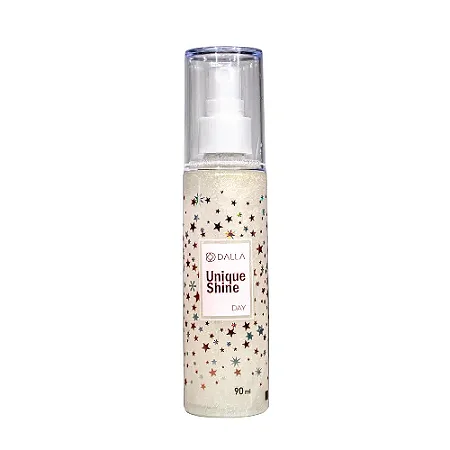 Bruma Iluminadora e Fixadora de Maquiagem Anti-Aging Unique Shine Day Dalla
