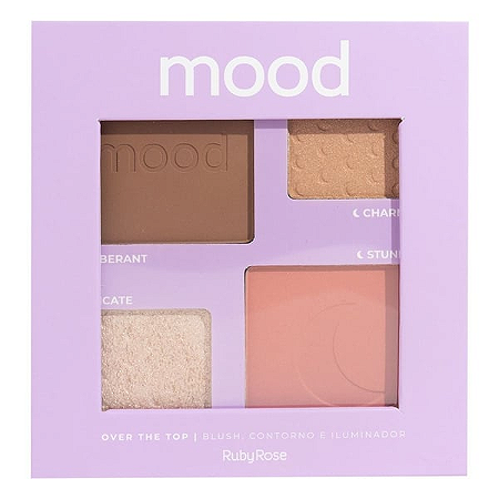 Paleta Blush Contorno e Iluminador Beyond Words Mood Hbf5862 Ruby Rose