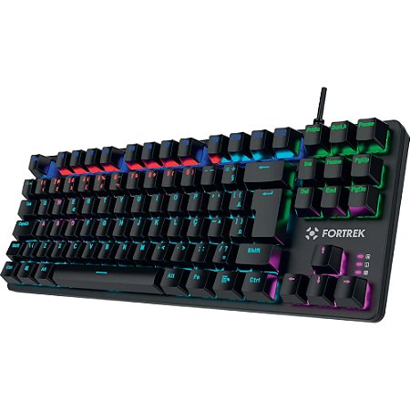 Teclado Gamer Mecânico RGB Rainbow | Fortrek Black Hawk Compact