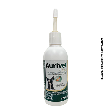 Solução Otológica Aurivet Clean 120 ml