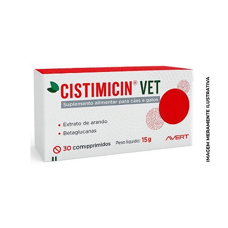 Cistimicin Vet Suplemento Alimentar para Cães e Gatos 30 comprimidos