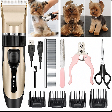Kit Banho Pet Máquina Silenciosa de Tosa - Bivolt 127/220V