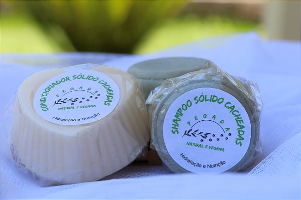 Kit Shampoo e Condicionador Sólido Cacheadas