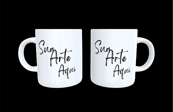 Caneca branca com a sua personalização