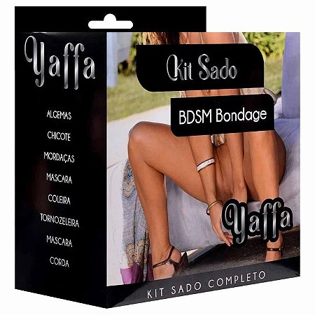 Kit Sado BDSM Bondage 8 Itens Yaffa