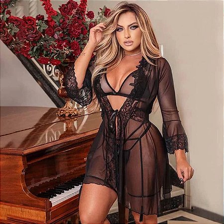 Robe Sensual Anitta em Tule e Renda – Tallyta