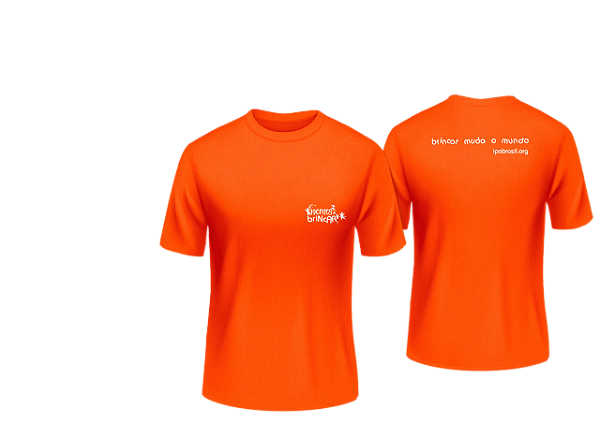 Camiseta Agentes do Brincar, Laranja, G, 100% algodão