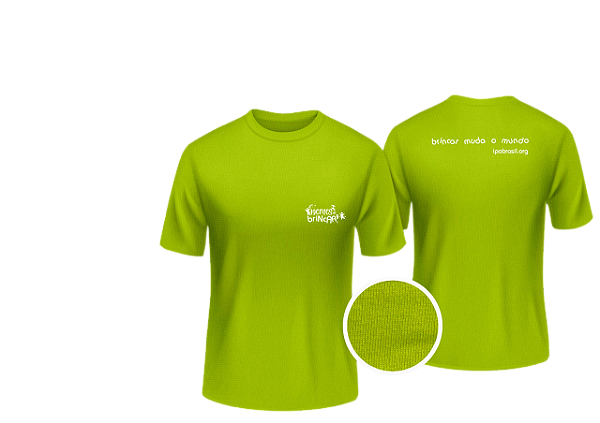 Camiseta Agentes do Brincar, Verde, M, 100% algodão