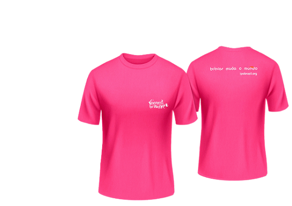 Camiseta Agentes do Brincar, Rosa, G, 100% algodão