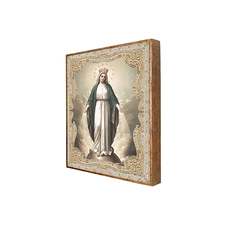 Quadro em linho misto Nossa Senhora das Graças