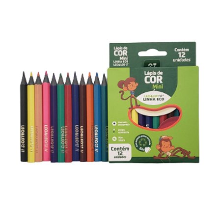Mini Lápis De Cor 12 Cores