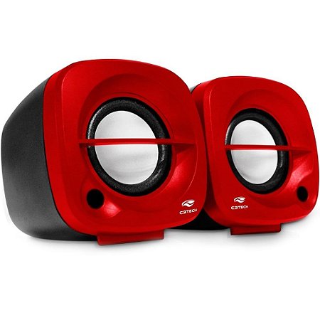 CAIXA DE SOM 2.0 SP-303 VERMELHA C3TEC