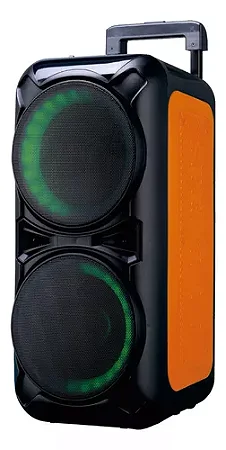 Caixa De Som Portátil Sumay Double Black 800w Bluetooth Led Cor Preto