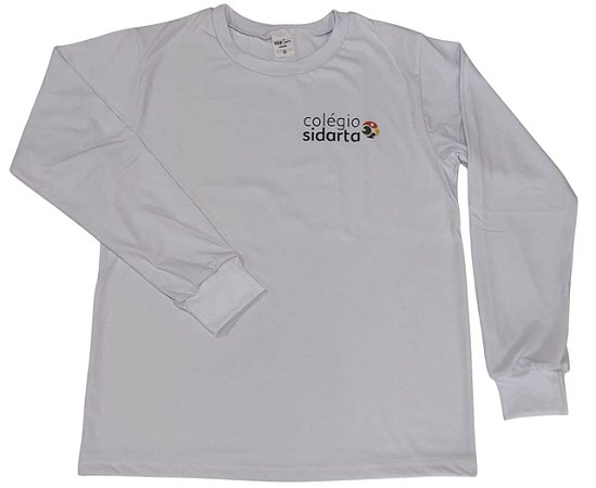 CAMISETA MANGA LONGA BRANCA - ALGODÃO