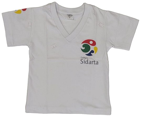 CAMISETA MANGA CURTA BRANCA - ALGODÃO (GOLA V)
