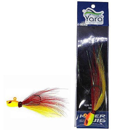 Isca artificial Yara Killer Jig 15g Vermelho e Amarelo 42 - 1742