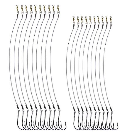 Kit Anzol Encastoado 4330 Flex 5/0 e 6/0 ambos c/ 10 unidade